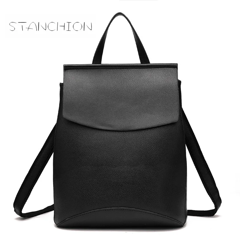 

Backpack Faux Leather Women Daily Mochila Feminina PU Leather Casual Student School Fashion Travel Retro Rucksack