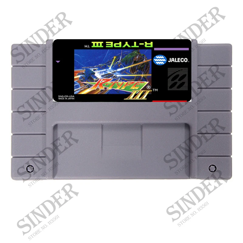 

R-TYPE III Good Quliaty Label 16 Bit Big Gray Game Card for NTSC Game Players