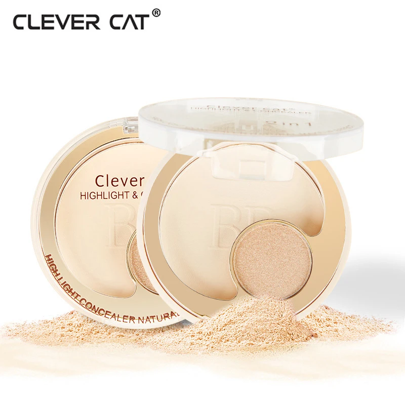 

Brand 2 in 1 Soft Translucent Compact Pressed Powder Face Contour Palette Finishing Powder Setting Makeup Bare Mineralize