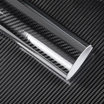 

Black 5D Vinyl Film Carbon Fiber Car Wrap Film Carbon Fiber Car Sticker Accessory Auto Film for bmw e46 ford focus volkswagen