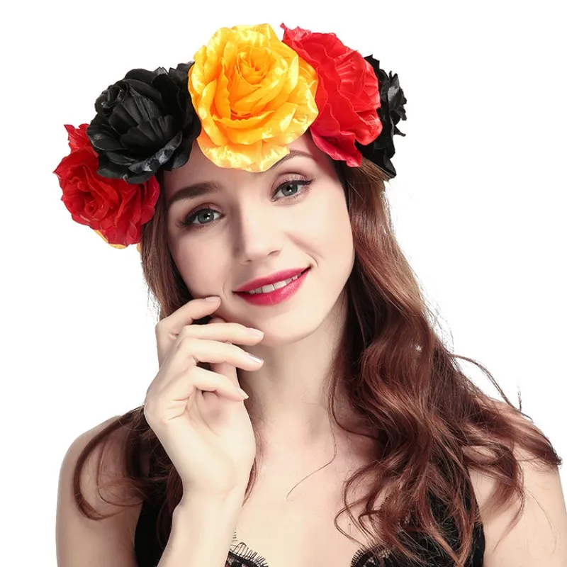 

Novelty Party Fan Simulation Big Flower Necklace Artificial Flowers False Flower Beach Decorations Flowers Wreaths Event Party