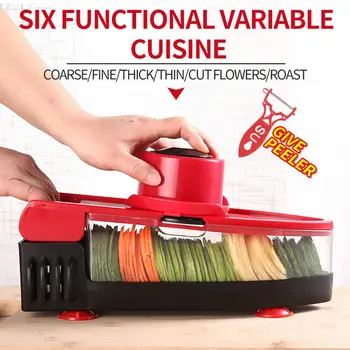 

Multi-Function Vegetable Slicer Adjustable Blades Fruit Cutter Kitchen Machine Vegetable Tools