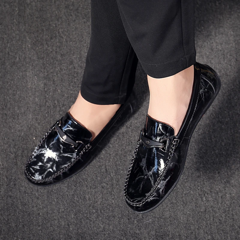 

Comfortable Men Casual Shoes outdoor Loafers Men Shoes Quality Split Leather Shoes Men Flats Moccasins Shoes big size 47 L5