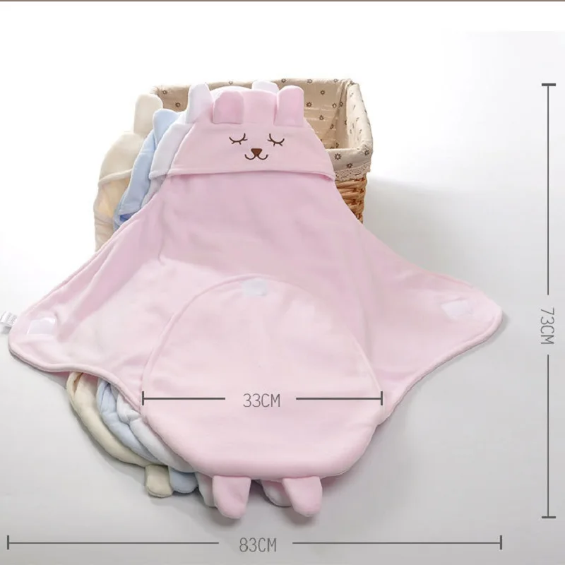 Newborn Cartoon Baby Autumn Winter Sleeping Bag Super Soft Infant Sleeping Bag Baby Holding blanket