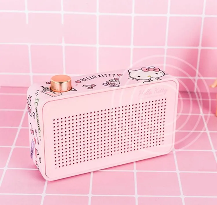 Emie hello kitty Радио беспроводной Bluetooth динамик Maiden розовый ретро стерео музыкальная шкатулка портативный плеер MR04 подарок для девочек