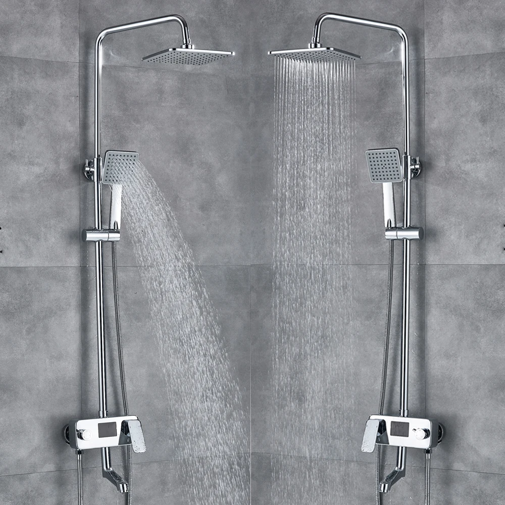 Хромированный душевой кран для ванны, душевой кран, набор для душа ...