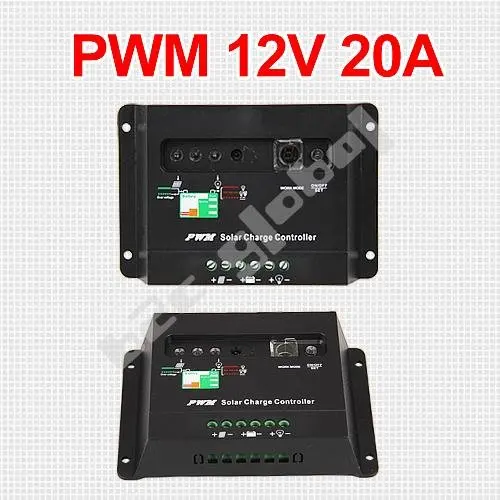 PWM панель солнечных батарей с зарядным устройством контроллер зарядки Регулятор 20A 12 V 24 V