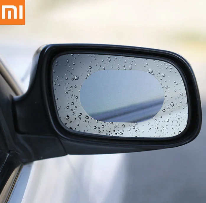Xiaomi Mijia Guildford Автомобильная зеркальная защитная пленка заднего вида непромокаемая противотуманная Защитная мембрана Водонепроницаемая наклейка Auto Acces - Цвет: 2pcs square film