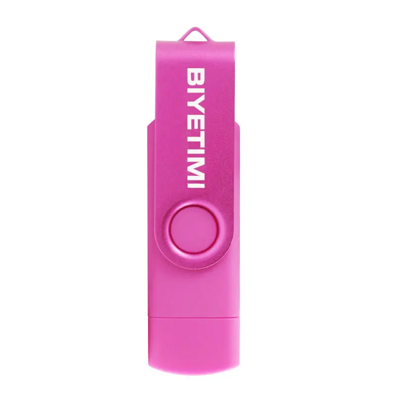 Usb флеш-накопитель Biyetimi, 64 ГБ, 32 ГБ, флешка 2,0, 8 ГБ, 16 ГБ, флеш-накопитель, высокая скорость, настраиваемый u-диск для смартфона - Цвет: Pink