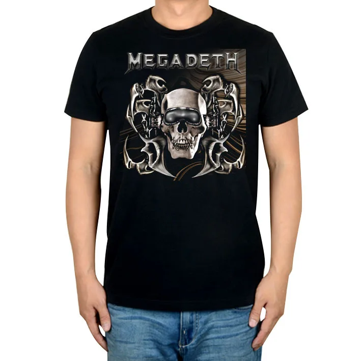 13 дизайнов Харадзюку уличная Megadeth Camiseta рок брендовая хлопковая Футболка 3D череп футболка с принтом в виде костей Hardrock thrash heavy Metal Rocker