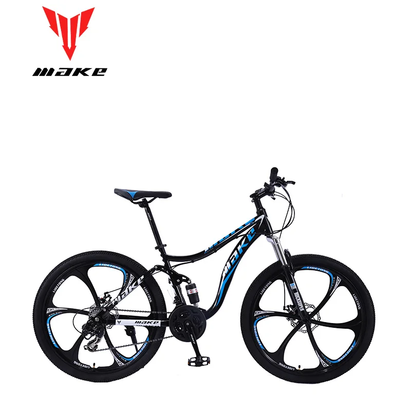 MAKE Mountain Bike Steel Frame Full Suspension Frame 24 Speed Shimano 26\ MAKE Mountain Bike Steel Frame Full Suspension Frame 24 Speed Shimano 26\