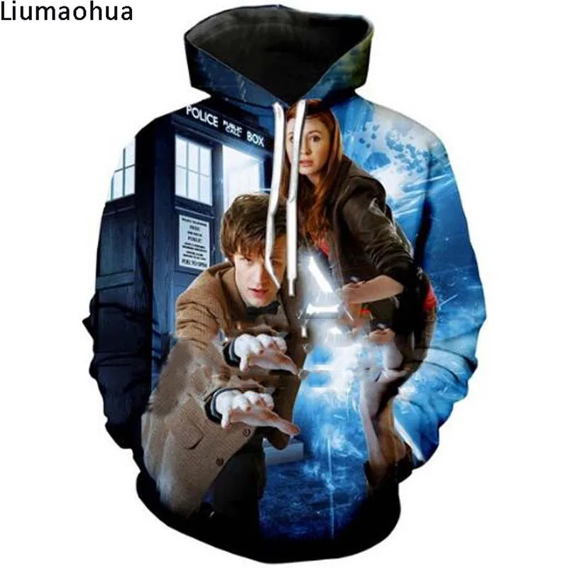Stampa 3D programma ТВ Доктор Кто Доктор felpa con cappuccio invernale giacca calda унисекс Harajuku vestiti в стиле хип-хоп