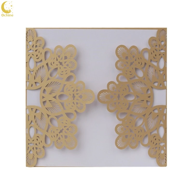 

Ochine 10pcs/lot Hollow Wedding Invitation Cards Card Paper And Cover Kit For Wedding Birthday Shower Party Decoration