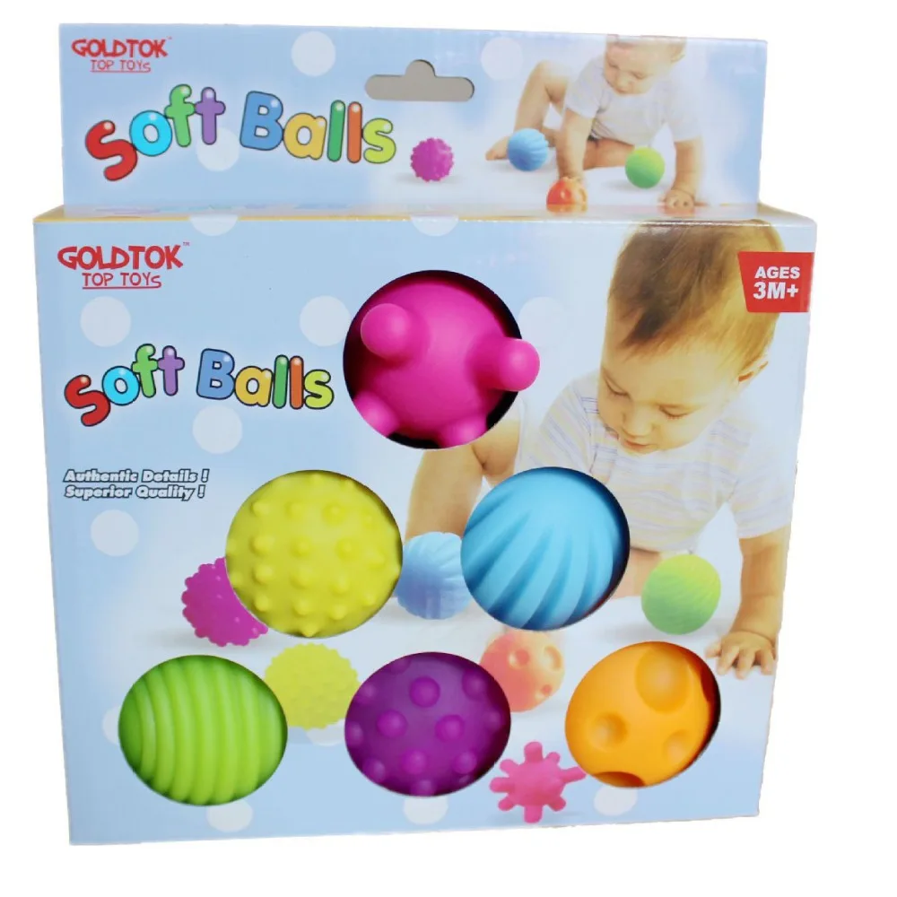Супер Прочный 6 шт сенсорные шары, мягкие и текстурированные шары для малышей и малышей Новинка Шар для снятия стресса Fidget Toys