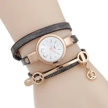 New Sloggi Fashion Women Bracelet Watch Gold Quartz Gift Watch Wristwatch Women Dress Leather Casual Bracelet Watches