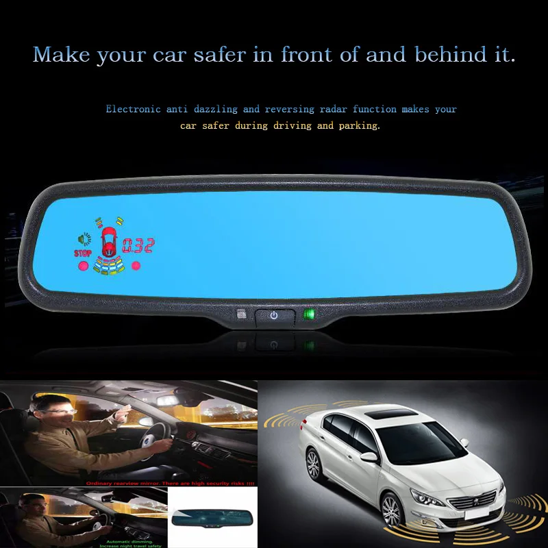 Original bracket Car Room Interior Mirror Automobile parking sensors Reverse Radar Monitor Detector System Showing Distance Original bracket Car Room Interior Mirror Automobile parking sensors Reverse Radar Monitor Detector System Showing Distance