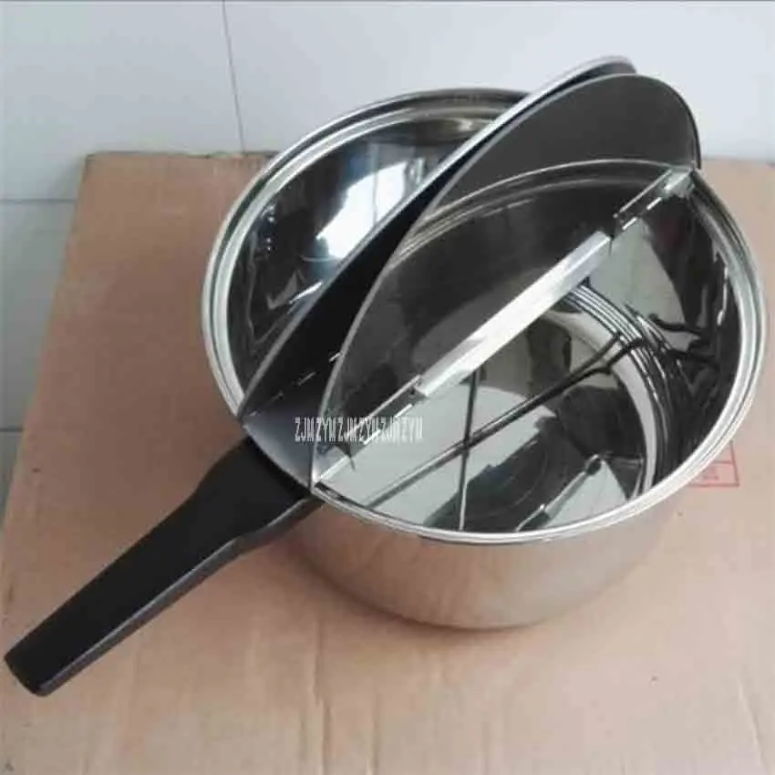 

Hand-operated stainless steel material popcorn pot Commercial Manual popcorn machine Popcorn expander 0.6MM thick stainless cap