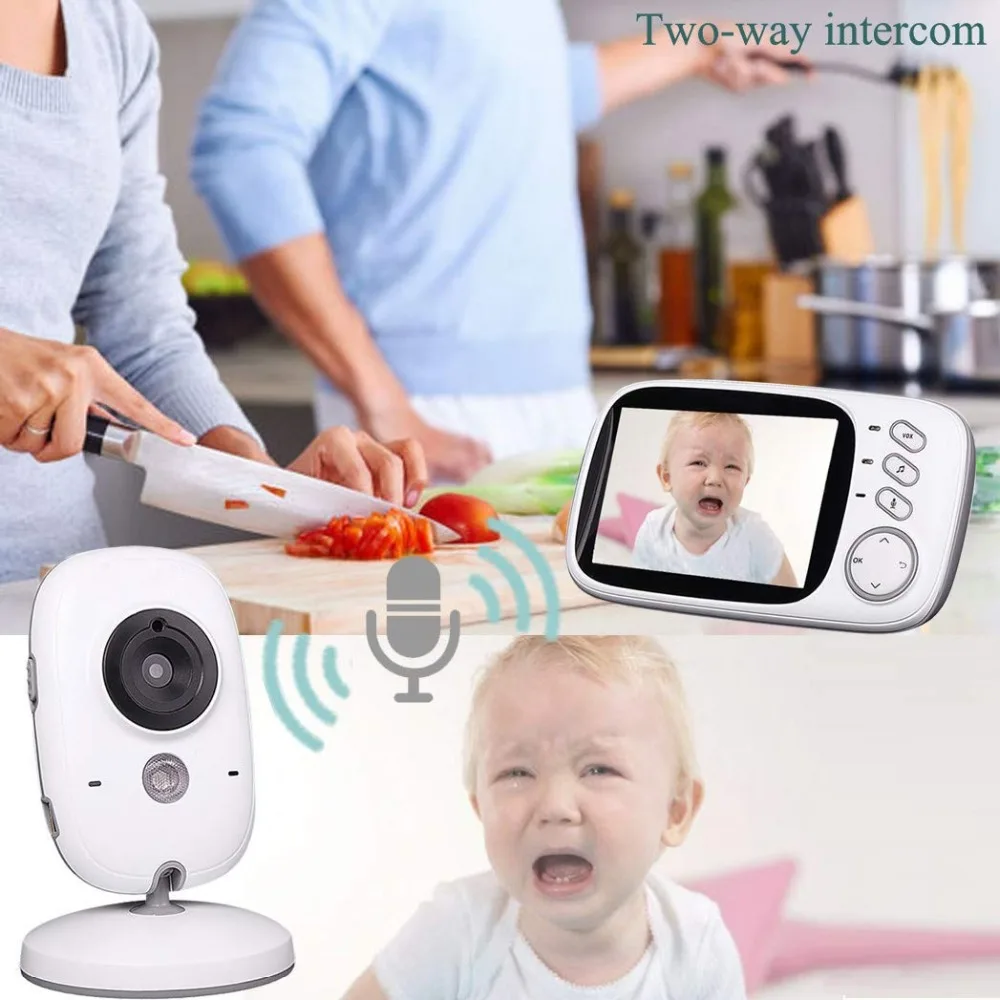 3,2 дюймовый радионяня vb603 bebe lloron mini baba eletronica IR ночное видение 2 способа разговора колыбельные датчик температуры vigilabebes