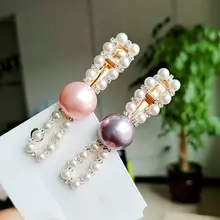 INS новые заколки для волос для женщин Haar аксессуары Головные уборы нашейный бант для девочек шпильки с жемчугом сплав BB заколки для волос заколки