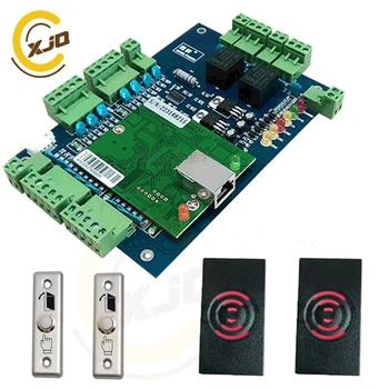 

XJQ High quality wiegand TCP/IP Two door access control panel (1 of 2 door access control panel+2 card readers+2 exit buttons)