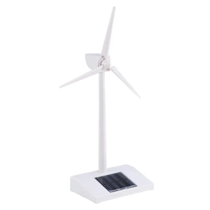 

Desktop Wind Turbine Model Solar Powered Windmills ABS Plastics White For Education Or Fun Figurines Miniatures