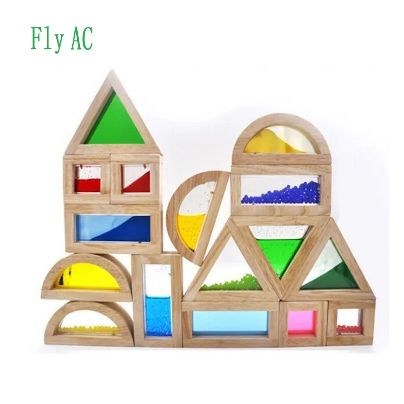 Fly AC радужные блоки песок обучающие и игрушки для детей укладки|Блочные
