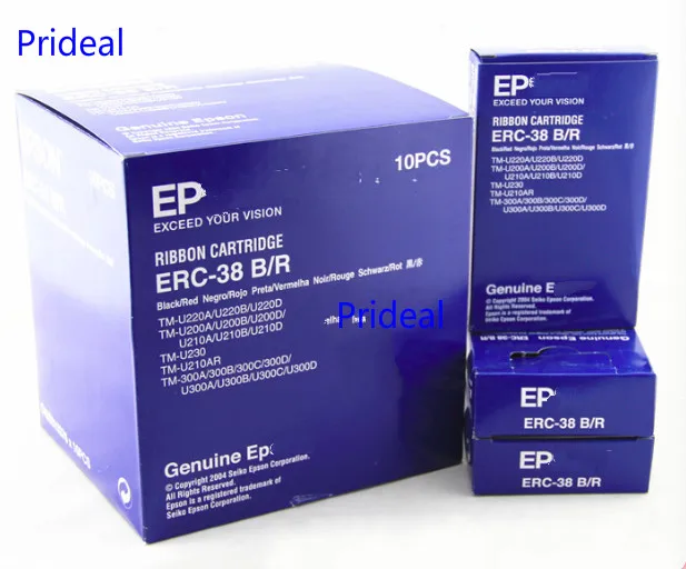 

Prideal new original RIBBON FOR EP ERC-38B/R TM-U220D U220B U220PA U288B Pos printer black or red & black ribbon