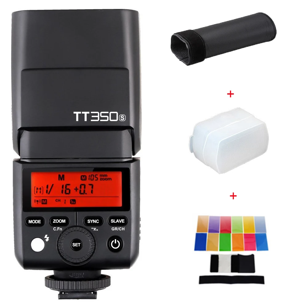 Мини-вспышка Godox TT350S TTL HSS GN36 2 4G для камеры Sony A77II A7RII A7R A58 A99 RX10 A6000 A6500 DSLR |