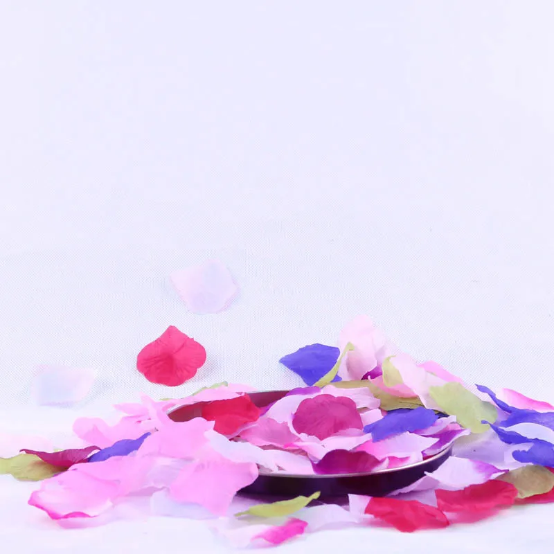 Лепестки роз, 1000 шт, шелковые цветные ткани, розовые Искусственные Свадебные украшения для помолвки, лепестки цветов