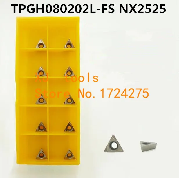 

10pcs TPGH080202L-FS NX2525/TPGH080204L-FS NX2525 ceramic inserts, ceramic Turning inserts.metal ceramics blade For STUPR