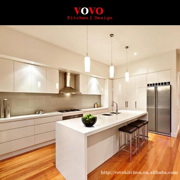 Alta calidad Blanco moderno MDF lacado muebles de cocina en ... Alta calidad Blanco moderno MDF lacado muebles de cocina en ...
