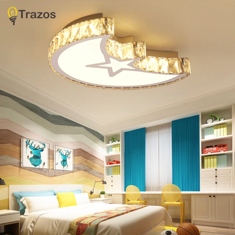 

LED Modern Moon Shape Ceiling Light 32W/48W Remote Control Dimmable Ceiling Lamp Indoor Bedroom Living Room Decor Lighting