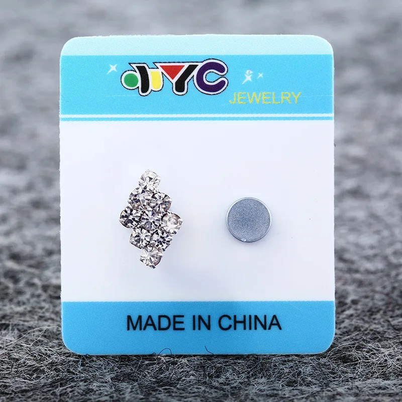 Non Piercing Clip on Magnetic Magnet earrings Mens Womens Fake Earrings pendientes without piercing