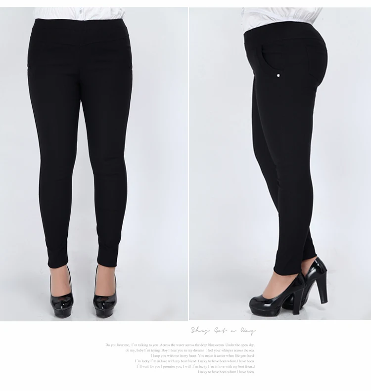 Женские брюки-карандаш больших размеров 5XL 6XL, Капри с высокой эластичной талией, флисовые Стрейчевые сплайсированные офисные формальные повседневные брюки, женские брюки