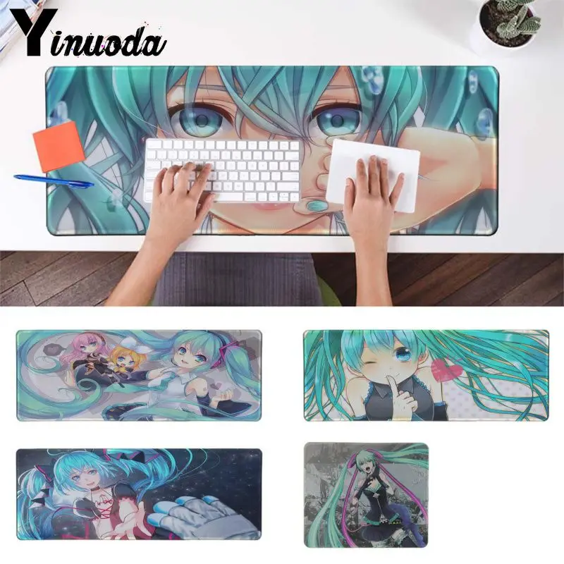 

Yinuoda Top Quality Hatsune Miku DIY Design Pattern Game mousepad Free Shipping Large Mouse Pad Keyboards Mat