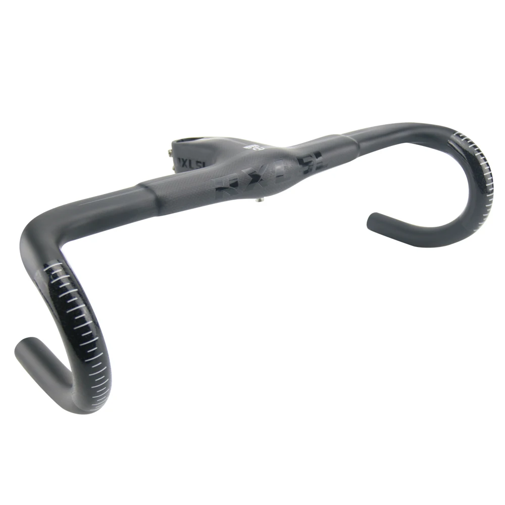 RXL SL Bicycle Handlebar Road Bike 3K Matte Integrated Handlebar With Stem 400420440mm BlackRed Carbon Road Bike Handlebars (3)