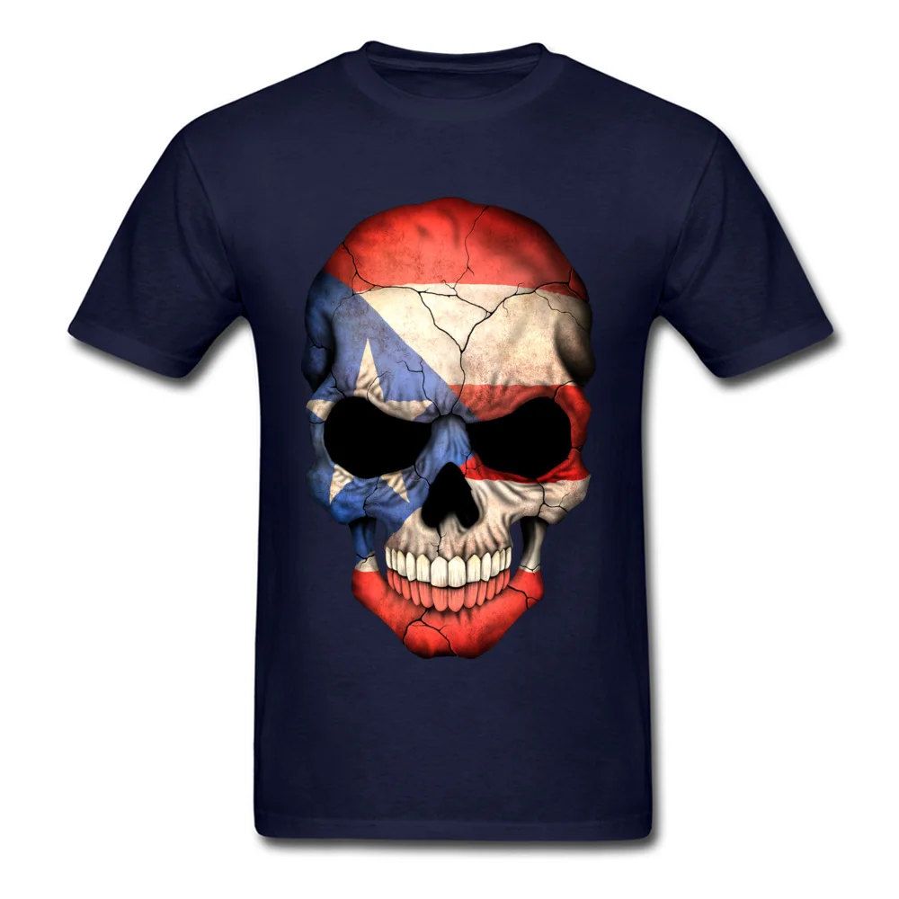 Puerto Rican Flag Skull_navy