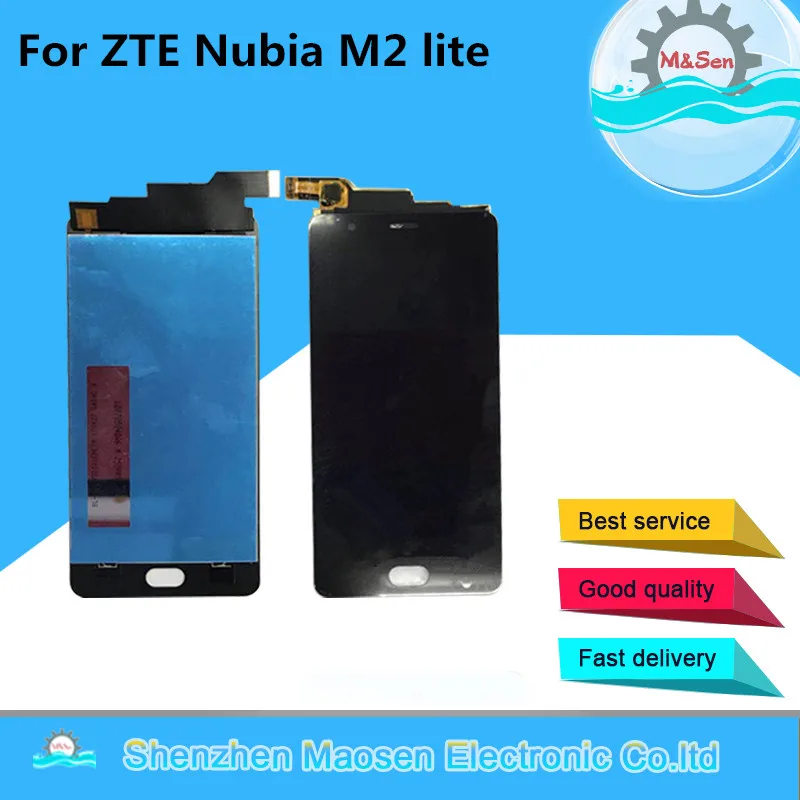 M Sen For ZTE Nubia M2 Lite LCD Screen Display Touch Panel Screen Digitizer Black Color