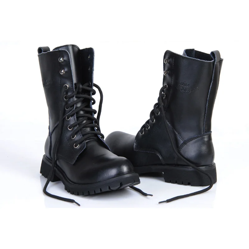 Genuine Leather Men Military Boots Men's Motorcycle Riding Hunting Casual Walking Shoes Designer desert Botas Hombre black #11 Genuine Leather Men Military Boots Men's Motorcycle Riding Hunting Casual Walking Shoes Designer desert Botas Hombre black #11
