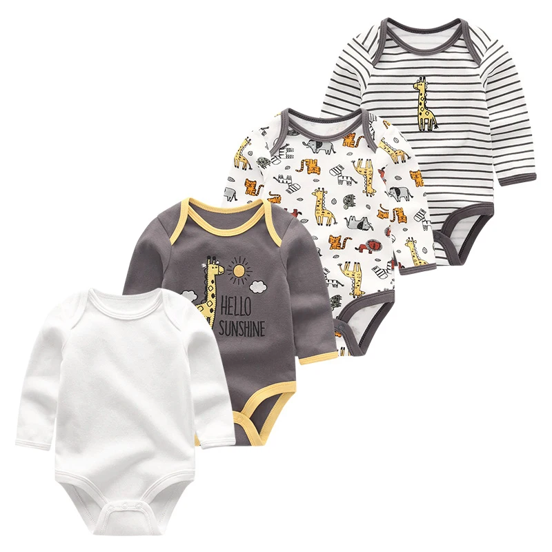

Summer New style baby rompers Long sleeve Newborn Infant Baby Boy Girl clothes Cute Cartoon Printed Jumpsuit Climbing Clothing