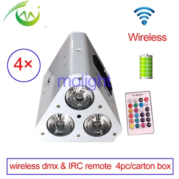 

Wireless dmx Par Battery Uplighting with IRC remote control 3*18w LED DJ Uplights RGBWA UV 6in1 LED Disco Wedding Uplights