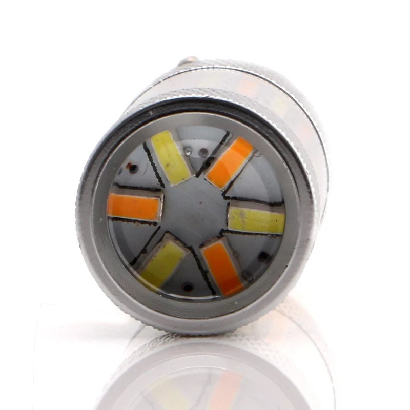2 шт. 3157/3156/1157/1156/7440/7443 60SMD Двухцветные светодиодные Автомобильные дневные ходовые