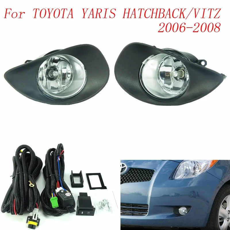 

Fog light for for TOYOTA YARIS HATCHBACK / VITZ 2006-2008 fog lamps Clear Lens Bumper Fog Lights Driving Lamps TT100596