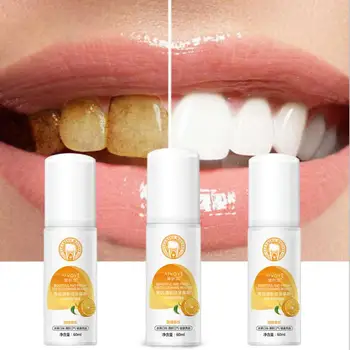 

High Quality Toothpaste Whitening Remove Stain Foam Natural Toothpast Oral Care Dental Bleach Tooth Whiter Orange Scent 60ml