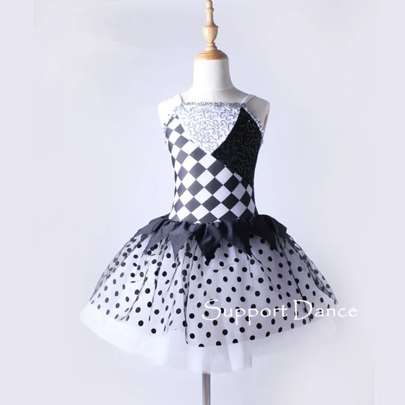 Модный геометрический узор лифчик балетная пачка платье для детей и взрослых, костюм для выступления, C163