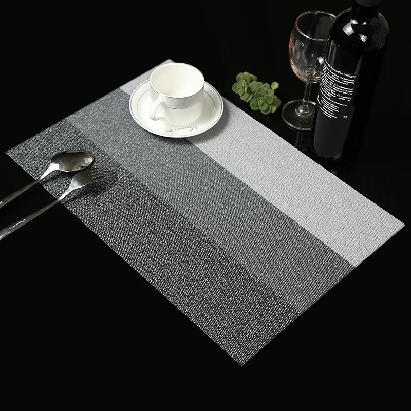 

4 pcs/set High-grade PVC placemats Non-slip insulation mats Easy to clean European style Western table mats free shipping