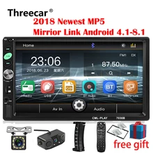 2din Car Radio 7 inch Touch mirrorlink Android Player subwoofer MP5 Player Autoradio Bluetooth Rear View Camera tape recorder
