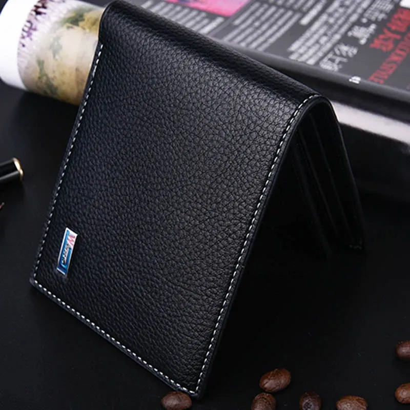 

Men's Wallets Business Leather Purse Brand Solid Card Purse Men Vintage Leather Wallet Credit Card Dollar Price