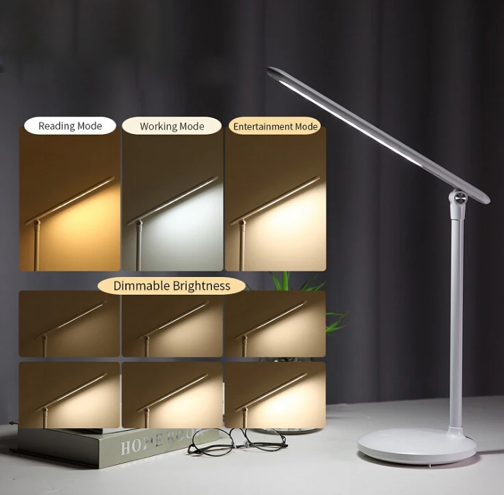 

Concise Style Folding LED Desk Lamp Table Lamp 3 mode Touch Induction Lamp Eye Protection Wireless Modern USB charging light