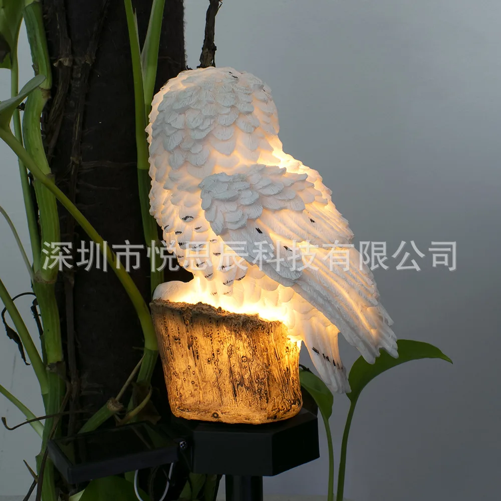 Novidade ao ar Livre à Prova Solar Coruja Padrão Estranho Dwaterproof Água Paisagem Jardim Gramado Led Luz 13 solar led paisagem luz jardim gramado luz